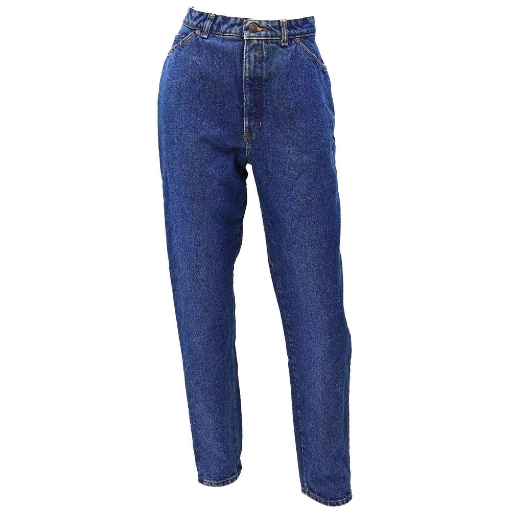 90s Vintage High Waist Tapered Jeans Womens 8 Blue Mom Fit Denim Pants Gap